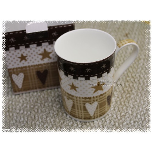 Hearts & Stars Classico Mug - McIntosh Fine Bone China